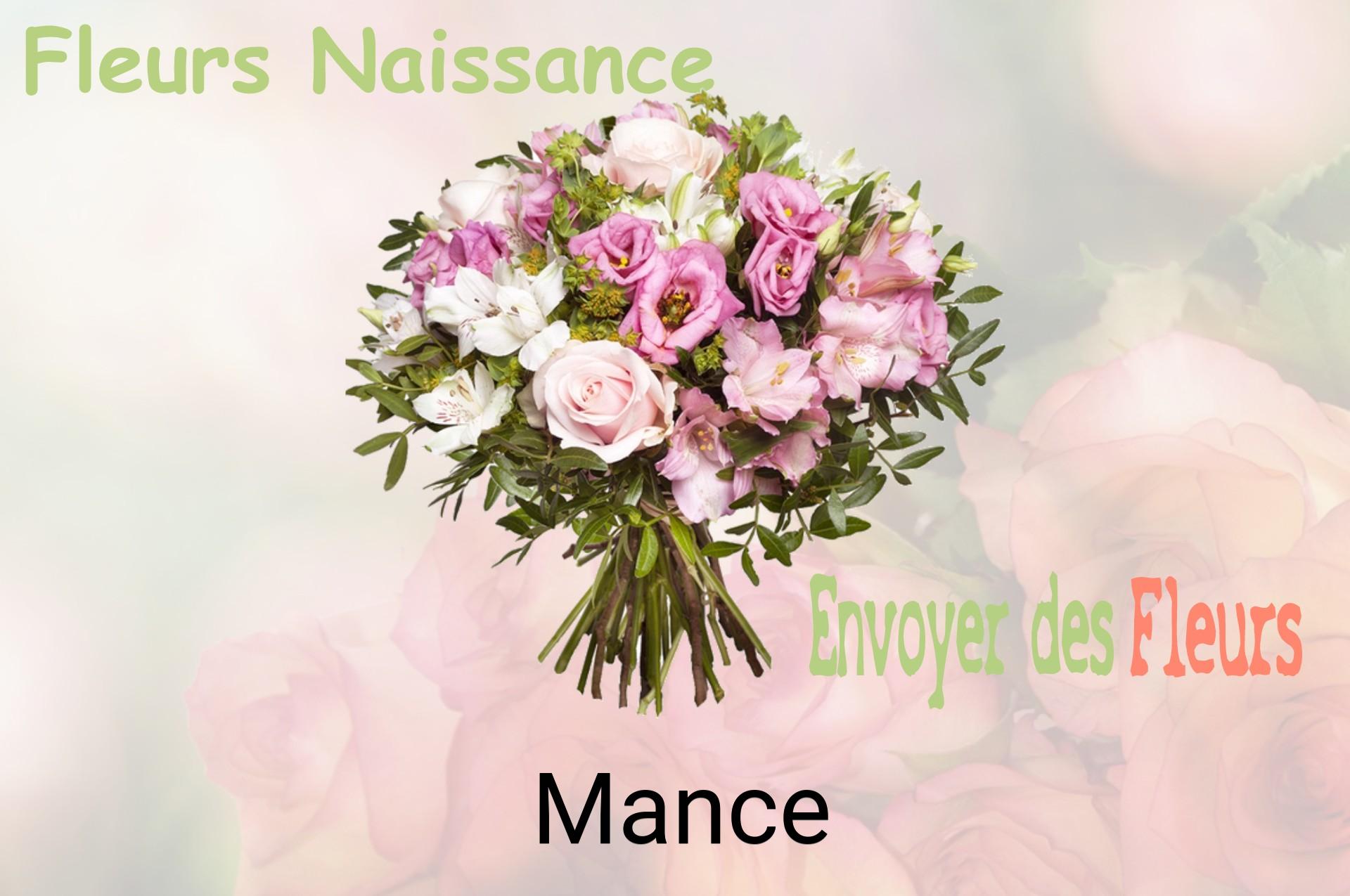 Bouquet de fleurs de naissance livré à Mance